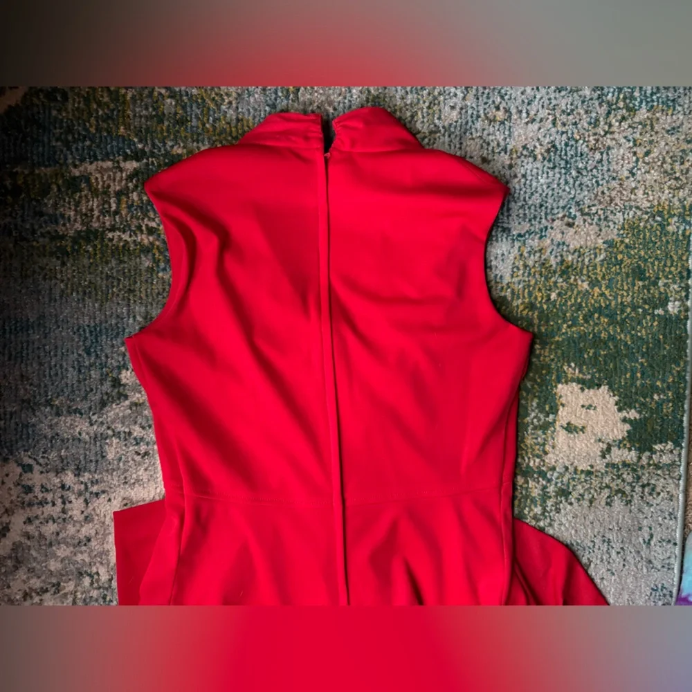 Vintage 60/70s Andrea Gayle red sleeveless gathered maxi dress, size medium - Picture 16 of 16